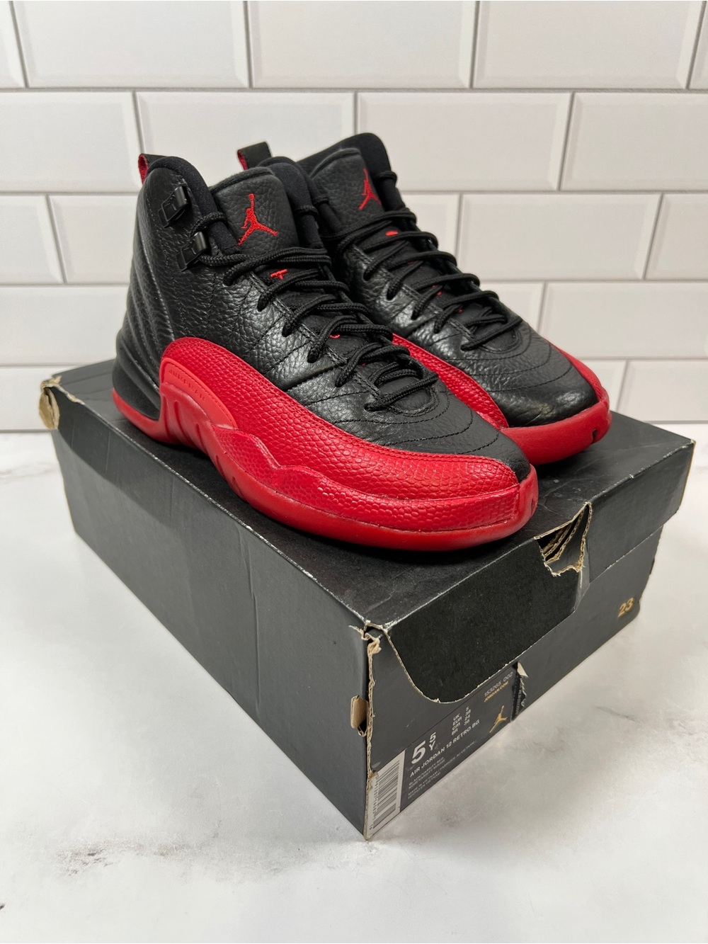 Nike Retro Air Jordan Jordans Flu Game 12s 12 GS Gradeschool Red Black